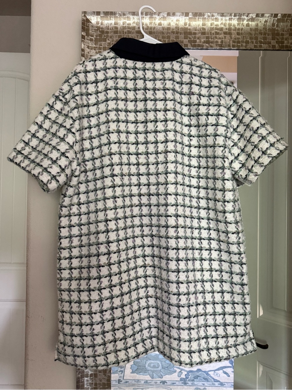 MARBLE Tweed Jacket with Black Trim and Pastel Accents - Picture 5 of 11